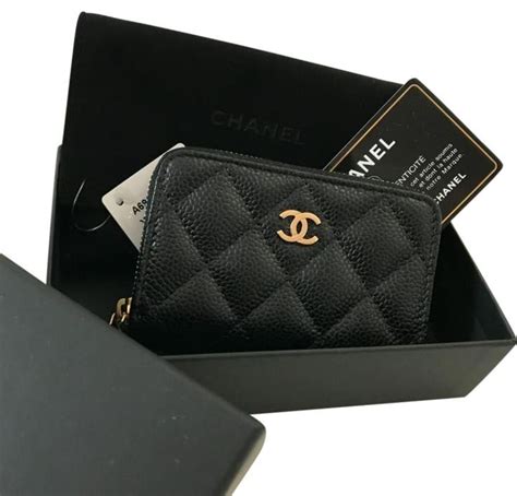 card holder wallet chanel|chanel card holder zip around.